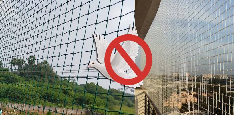 Pigeon Nets for Balcony Bangalore | Call 9901102288 Dhanusri Safety Nets